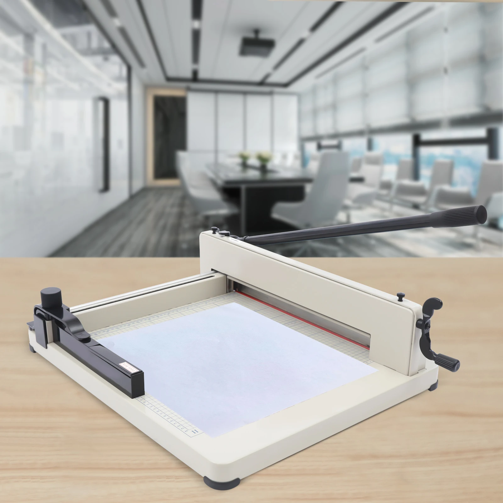 

Резак для бумаги, ручной гильотинный резак для бумаги 17 дюймов с защитным замком и синей защитной решеткой, сверхмощный триммер для картона и фотобумаги