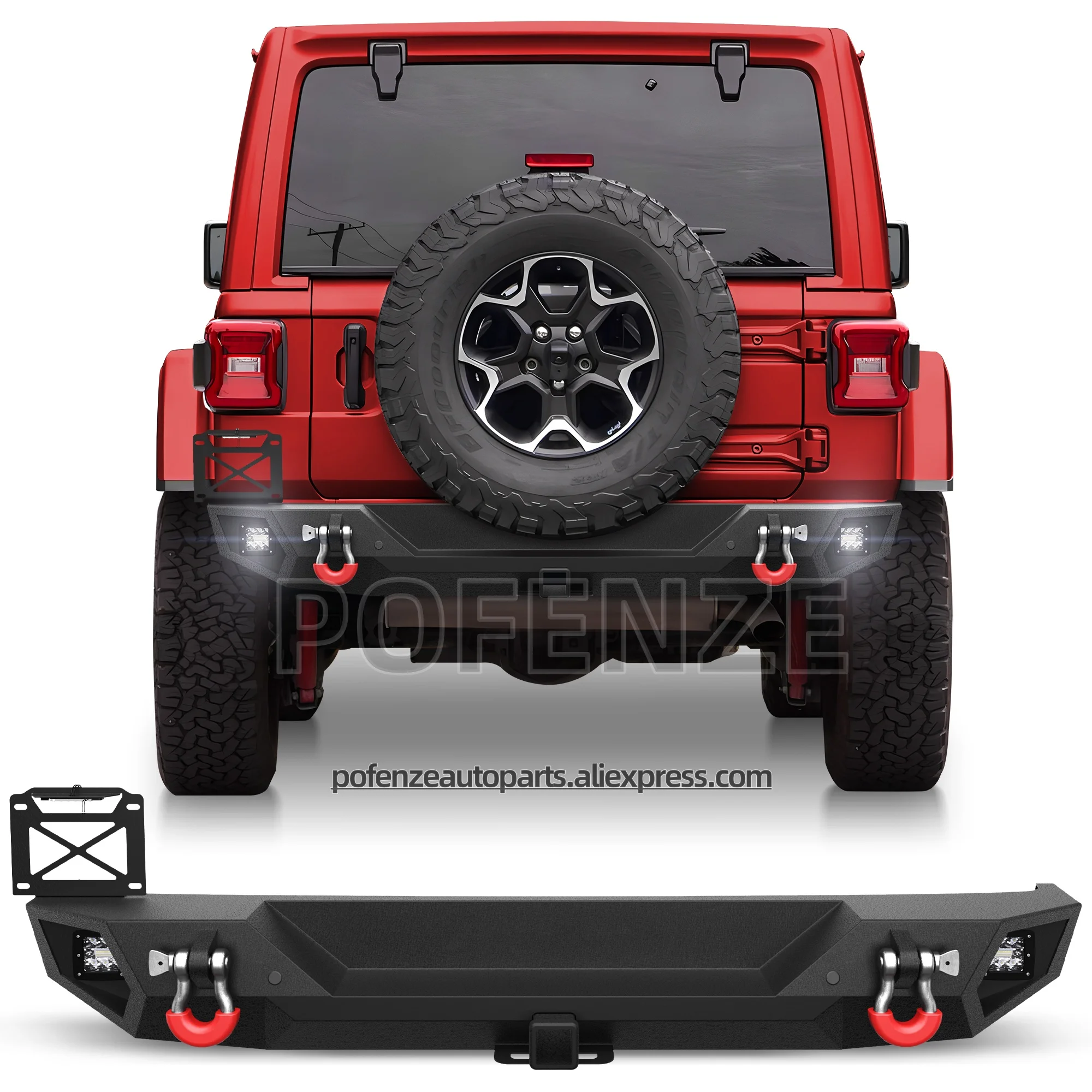 

Rear Bumper Full Width for Jeep Wrangler JL JLU 2019-2025