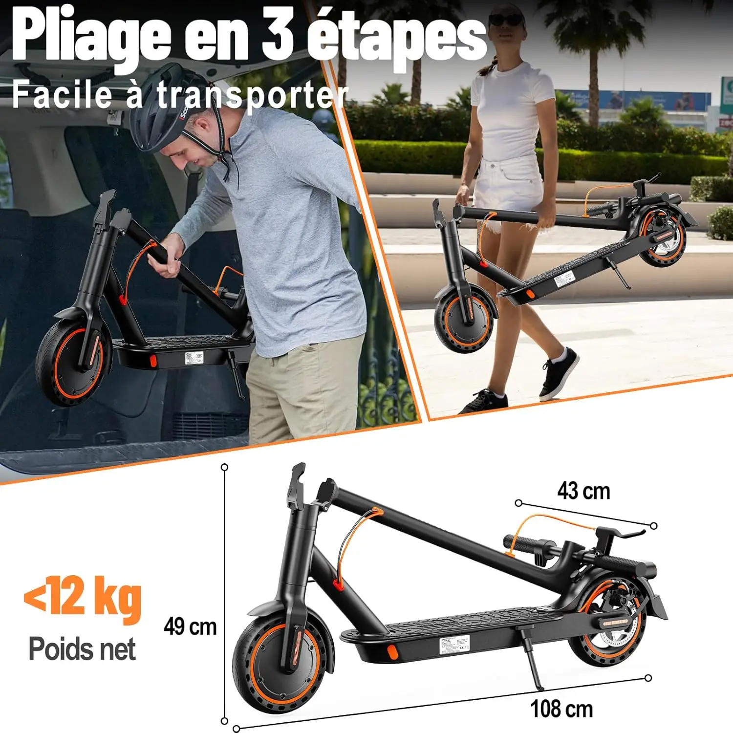 trottinette électrique todimart – design et finitions