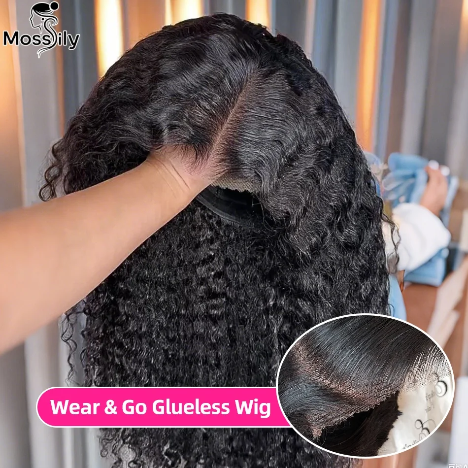 

220% Настоящий 5x5 Бесклеевой Глубокий Вьющийся Парик 13x4 13x6 Hd Закрытие Кружева Фронтальные Парики Кудрявый Предварительно Сорванные Волосы Реми Человеческие Волосы Wear to Go