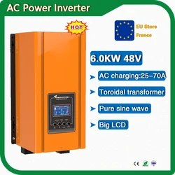 6000W 48V 220V Fotovoltaïsche Omvormer Zuivere Sinusgolf, Lage Frequentie Off Grid Power Omvormer Oplader Met Toroïdale Transformator