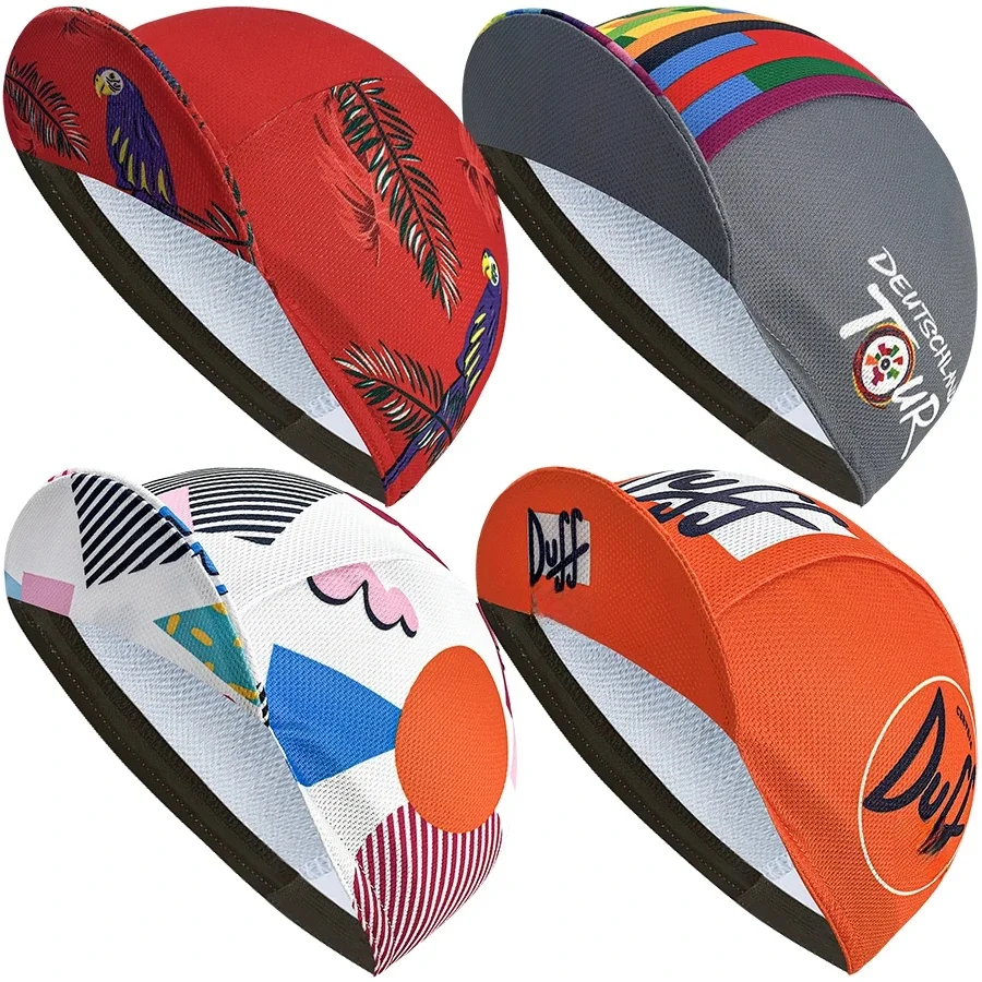 AliExpress Minimalist style cycling cap, summer polyester sweat absorption, pop, unisex, cycling cap boutique, striped, geometric, lettered