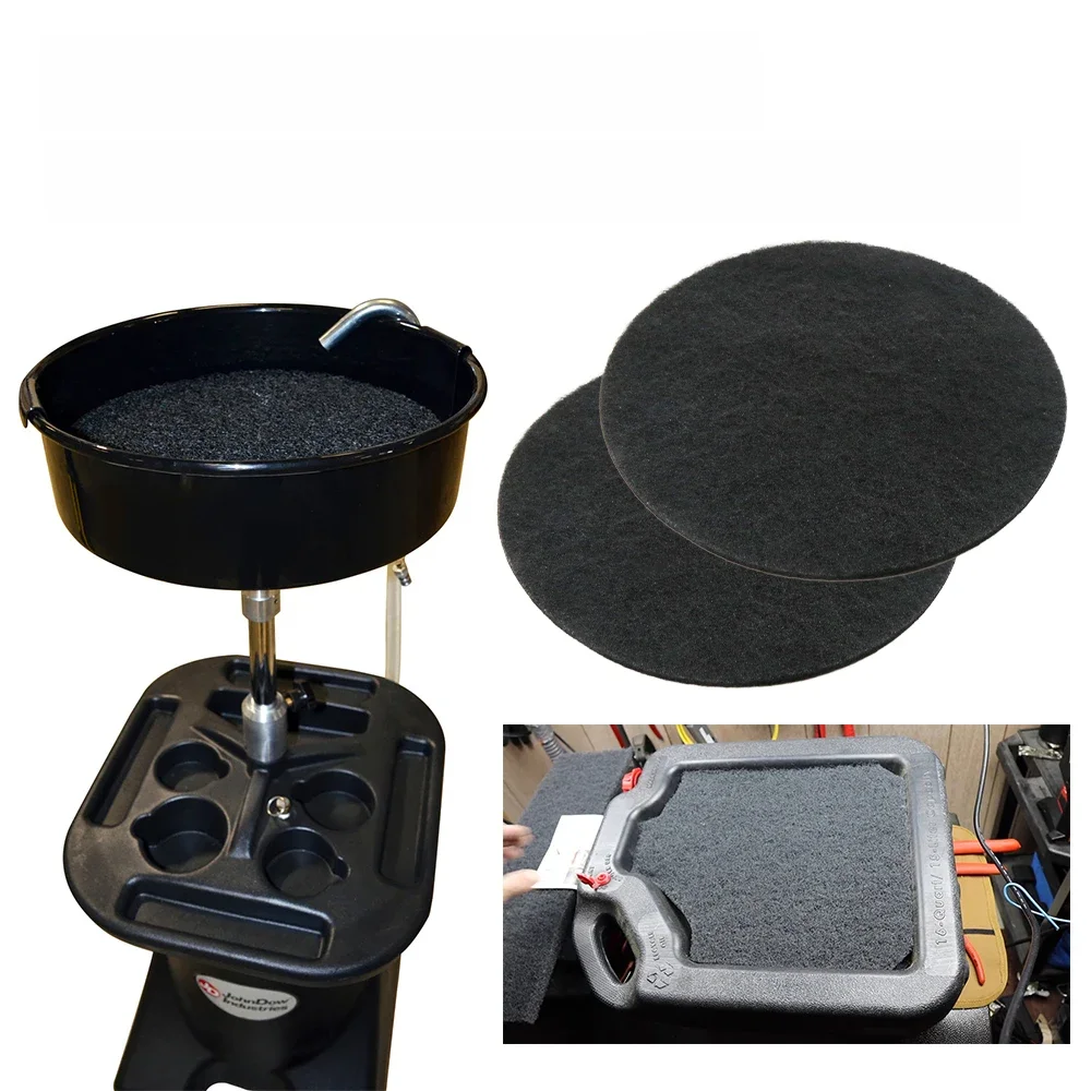 Tapis anti-éclaboussures pour vidange d'huile de 38 cm, lot de 2 tapis ronds anti-éclaboussures pour vidange d'huile de voiture et de transmission