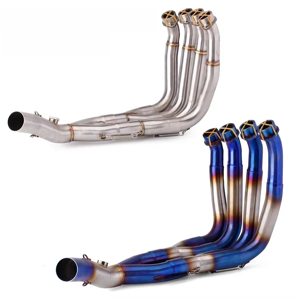 Voor YAMAHA R6 2006-2016 volledige Motorfiets Uitlaatsysteem Escape Slip Op 51 MM Voorbuis Link Pijp Sluit 51 MM muffer - afbeelding 2