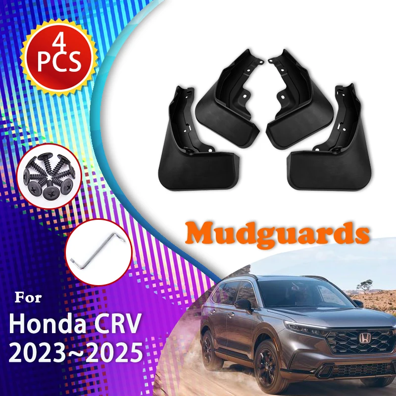 Car Front And Rear Fenders For Honda CRV CR-V RS 2023 2024 2025 4PCS Wheels Mud Flap Mudguard Splash Guard Car Auto Accessories