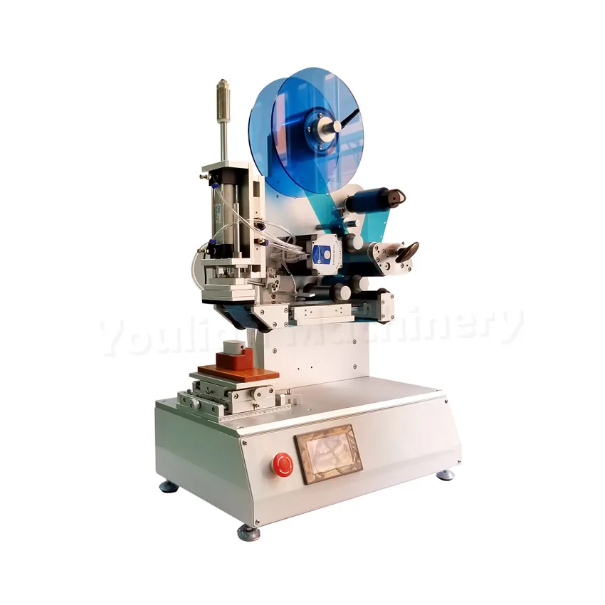 FK616 Gelas Es Krim Multifungsi Botol Kaca Persegi Mesin Pelabelan Bergulir Botol Datar Oval Mesin Label Pergantian 360 °