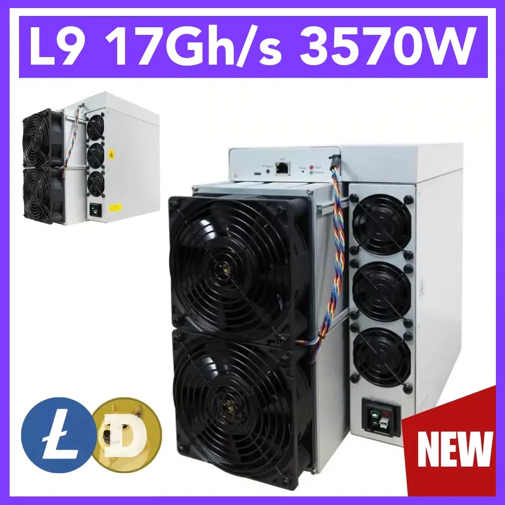 NEW BITMAIN Antminer L9 17GH/S 3360W LTC/DOGE Coin Miner With Warranty