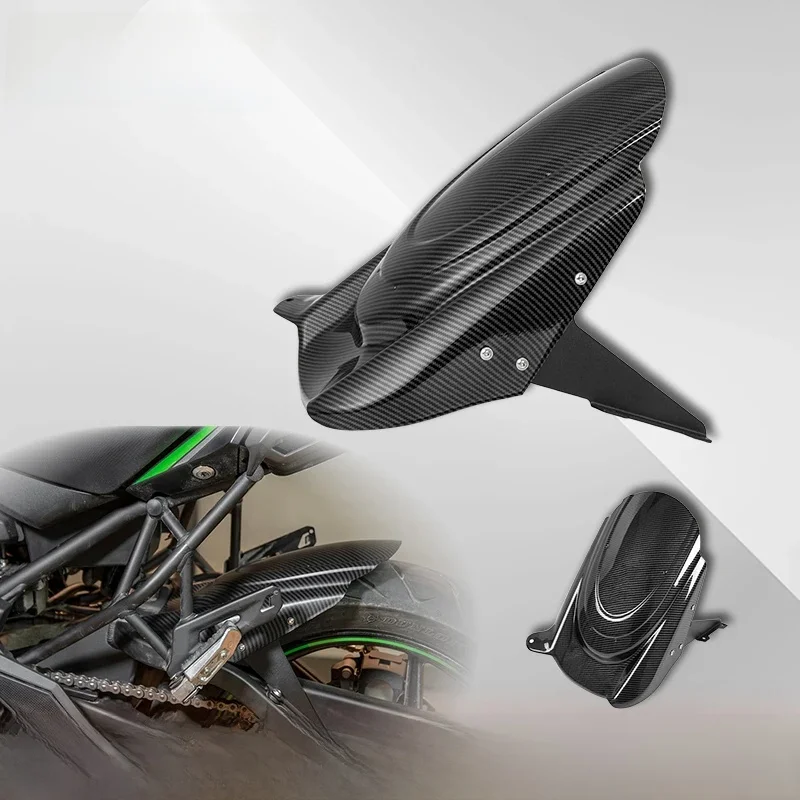 Garde-boue arrière pour Versys 650, protection contre les éclaboussures de pneus, grain de fibre de carbone, 2007-2020 2021 2022 2023 2024