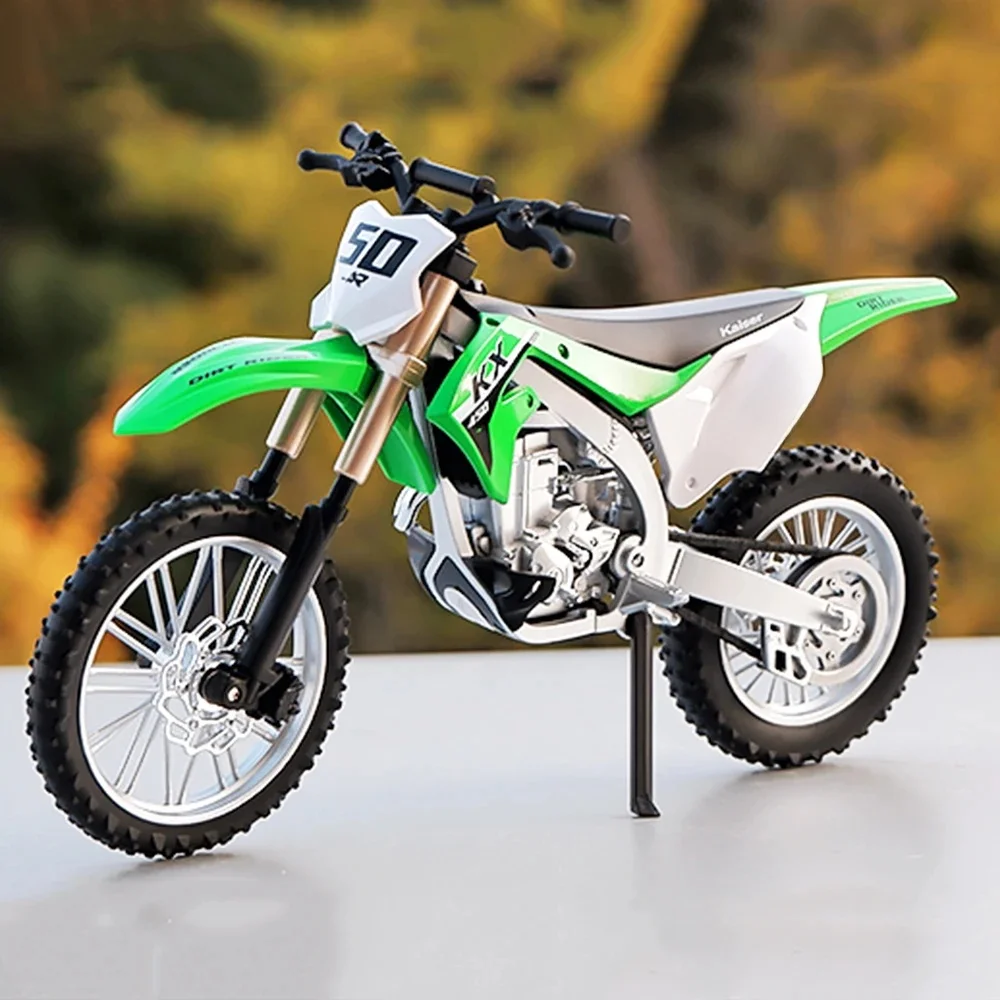 1:12 Kawasaki KX450 jouet moto modèles alliage moulé sous pression Ninja 400 motos Absorption des chocs pneus en caoutchouc modèle jouets enfant cadeau