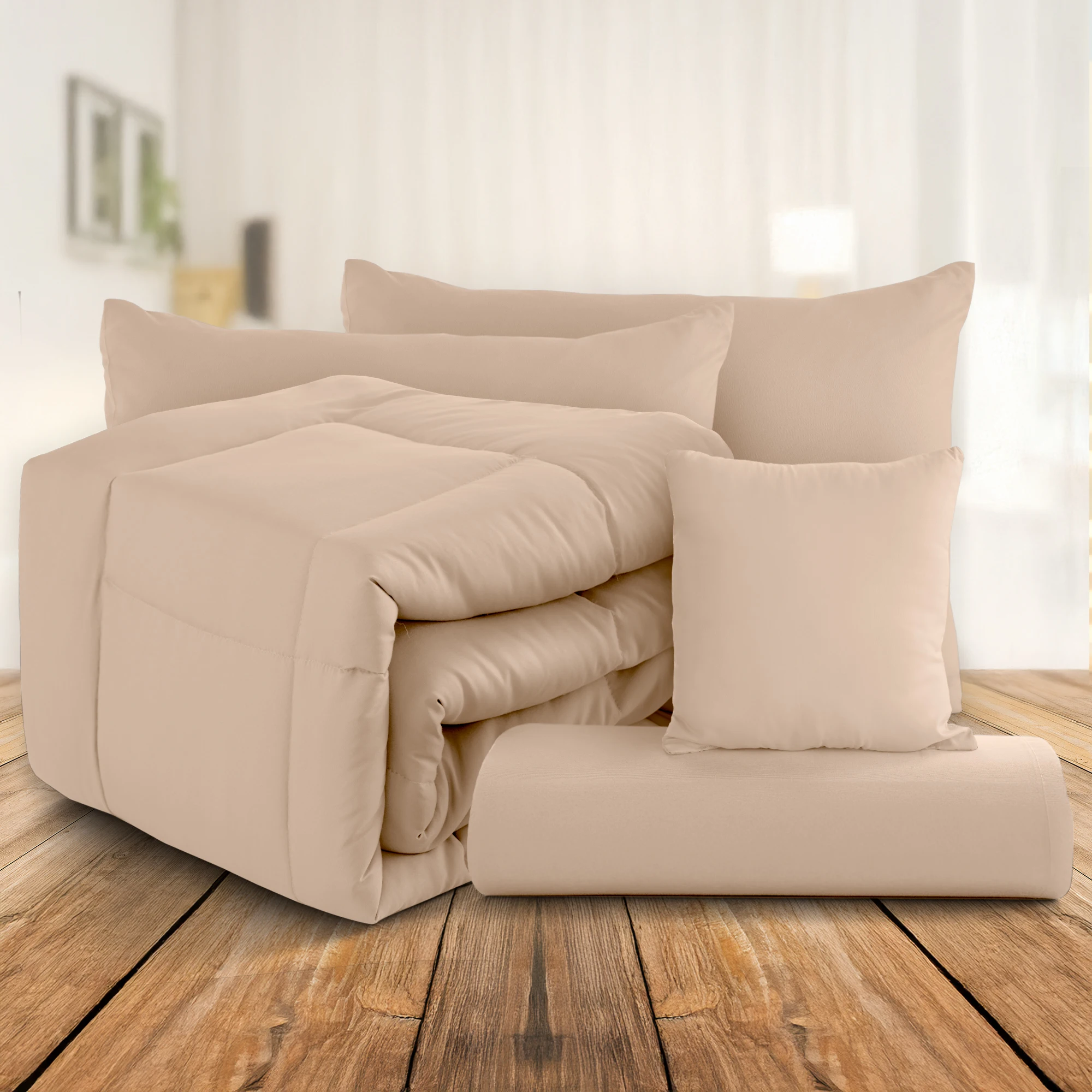 Lux Décor 5-piece Comforter Set –all in One Bed in a Bag - Includes