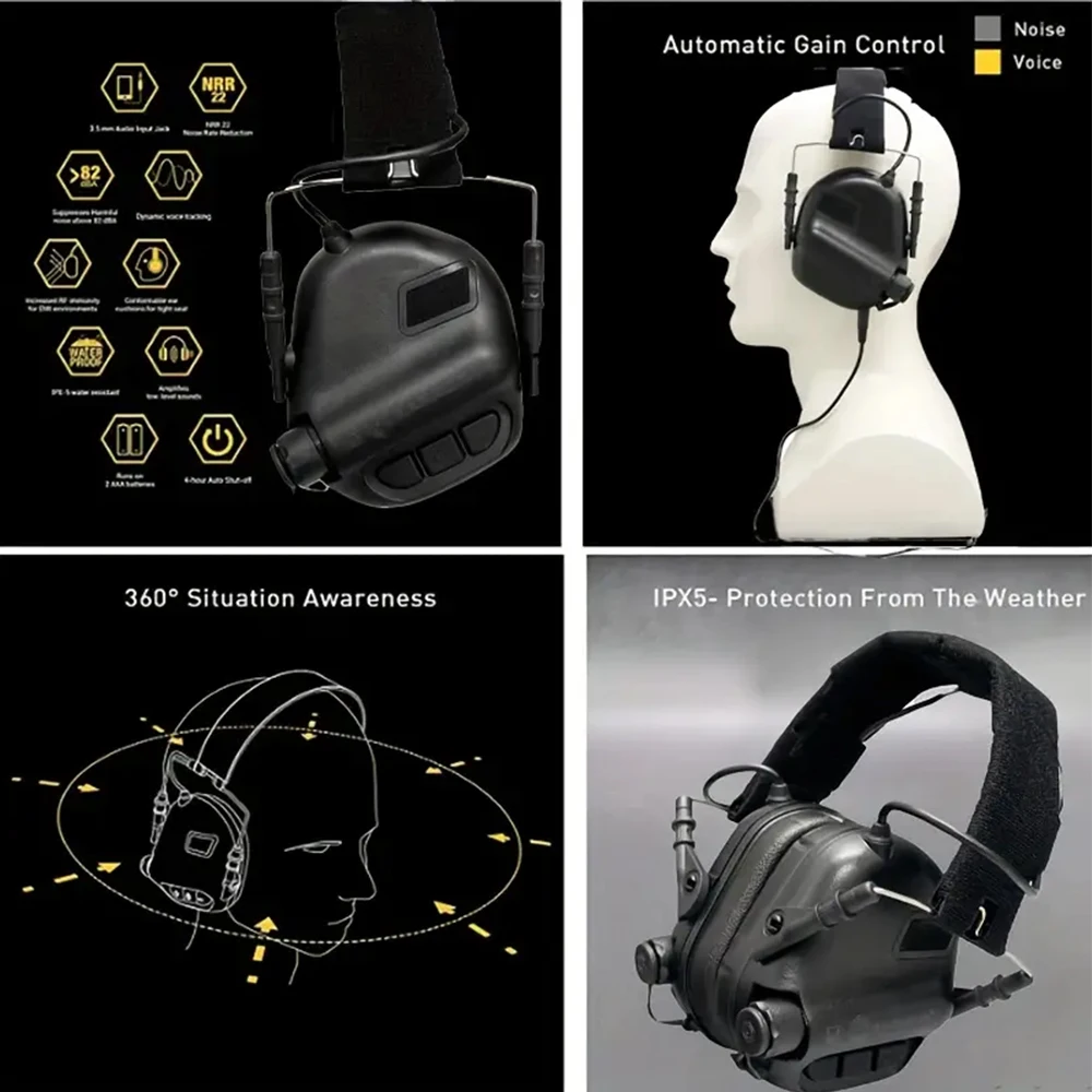 Earmor-Casque anti-bruit DulMédiateur set, M31, MOD4, communication d'aviation militaire, écouteur de tir