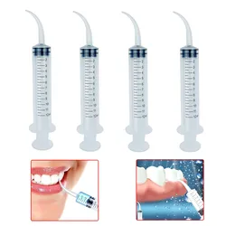 Seringa de Irrigação Dental Descartável com Ponta Curvada, Instrumento para Uso Dentista, Odontologia, Material Consumível, 12ml