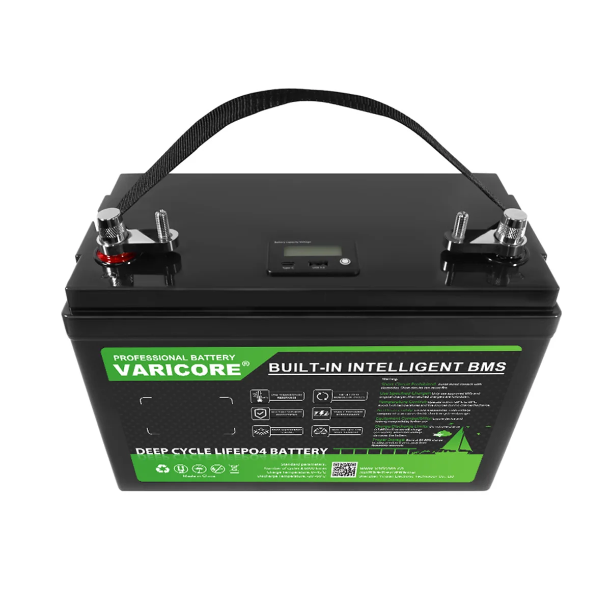 12V 100Ah LiFePO4 Lithium-Eisenphosphat-Batterie mit 14,6V 10A Ladegerät + Wechselrichter, Batterie mit großer Kapazität und langer Lebensdauer, EU-zollfreier Großhandel, EU-Lager, schneller Versand