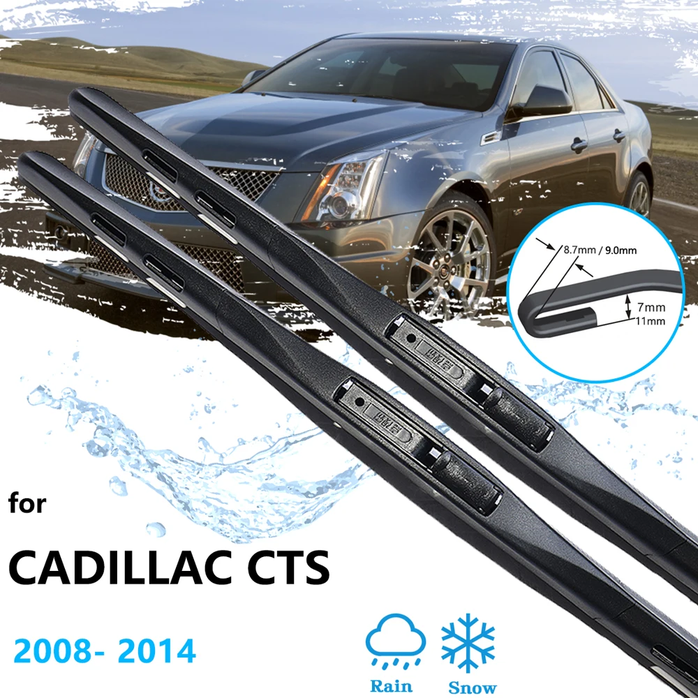 For Cadillac CTS MK2 2008 2009 2010 2011 2012 2013 2014 Car Wiper Blades Cutter Front Window Wash Arm Cleaning Auto Accessories