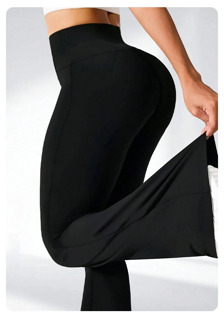 Women's spring Summer Leggings, high waisted flared pants, elegant black elastic slim fit Yoga pants, suitable for casual wear - view 6