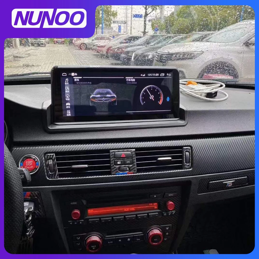 Android 14 Car Video Carplay For BMW 3 Series E90 E91 E92 E93 2005-2012 Multimedia Player Navigation  Auto Radio Monitor