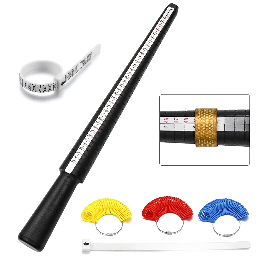 1 pièces outils de bijoux professionnels anneau mandrin bâton doigt jauge anneau Sizer mesure UK/US taille pour bijoux à bricoler soi-même taille outils ensembles