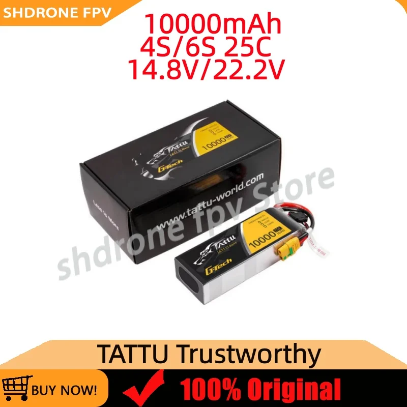 Tattu G-Tech 10000mAh 4S 25C 14.8V LiPo Battery Pack For 3-Axis 4-Axis UAV Thermal Imaging Drone