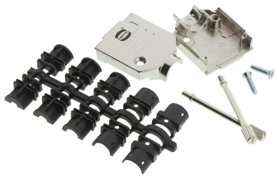 Harting 09670090343 D-Sub Backshells 9P DSUB METAL HOOD TOP ENTRY