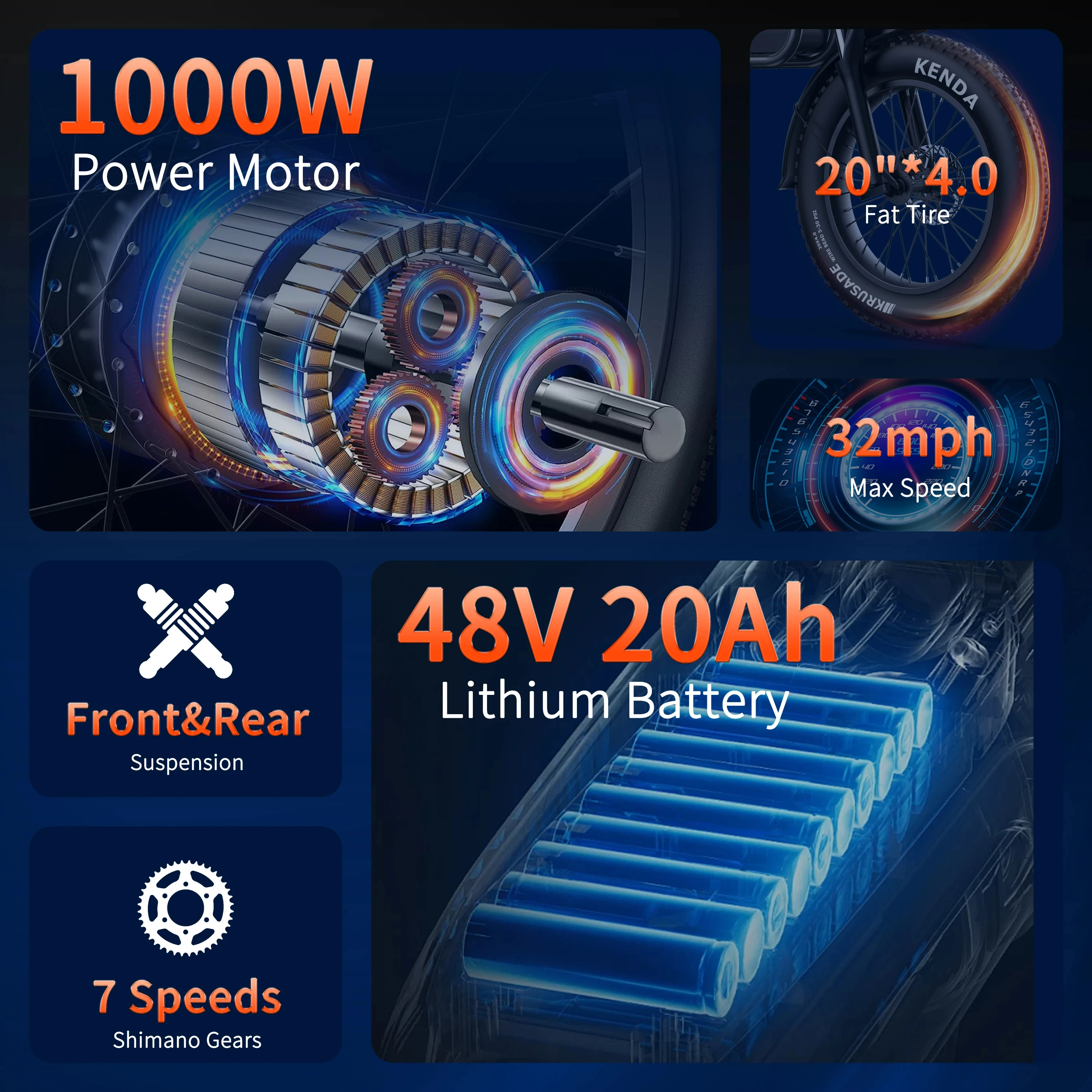 2025New Design EU magazyn darmowa wysyłka Phnholun C8 Pro elektryczny rower górski 1000W silnik 20AH pojemność akumulatora 20 Cal opony