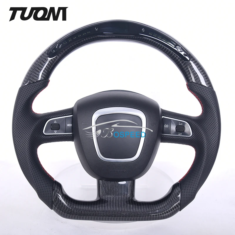 

Fit For Audi A3 8V A4 B8.5 A6 C8 A1 Q3 Q8 S3 8V S7 Rs3 Rs4 TT 8J MK1 R8 SQ5 Racing Forged Carbon Fiber Led Cars Steering Wheel