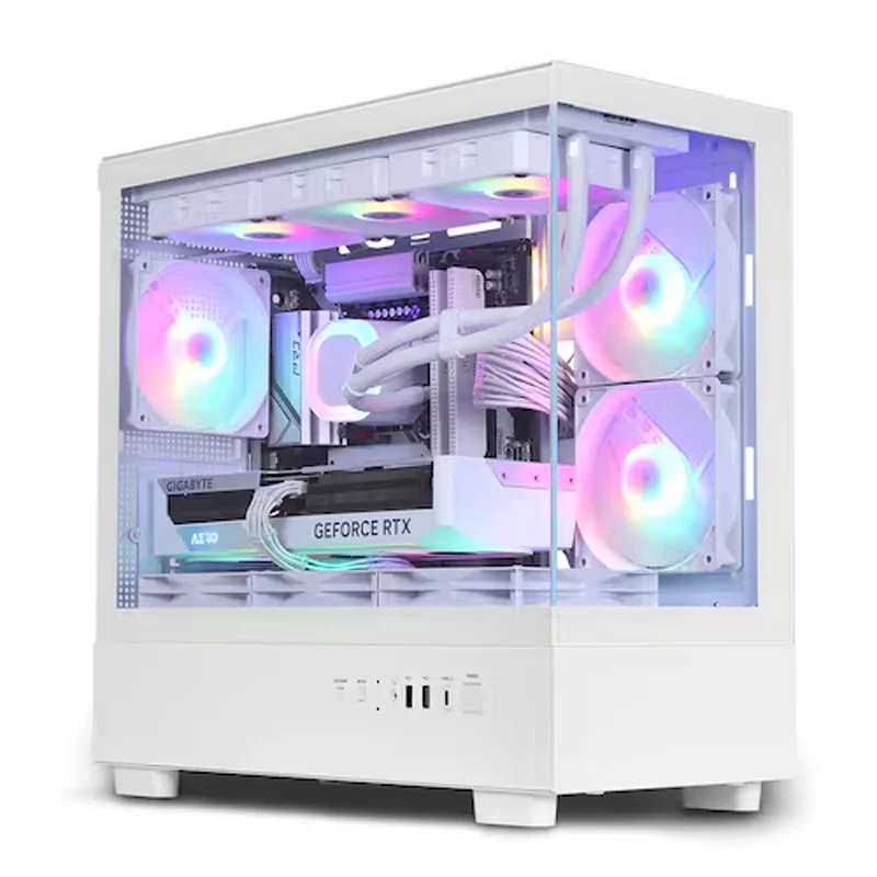 كمبيوتر مُجمَّع Ryzen 5600 Rx7600 كمبيوتر ألعاب فعال من حيث التكلفة Pubg Valorant Fall Guys حافظة كمبيوتر مكتبي