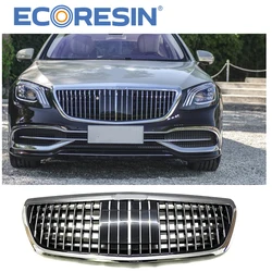 For Mercedes Benz Maybach Grille Front Bumper Net Grills With ACC W222 Upgrade Part Car Auto Replace Parts