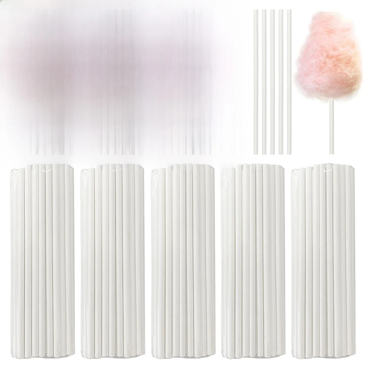 2000 morceaux de bâtons de papier en coton blanc, parfaits pour toutes sortes de fêtes, fabrication de desserts