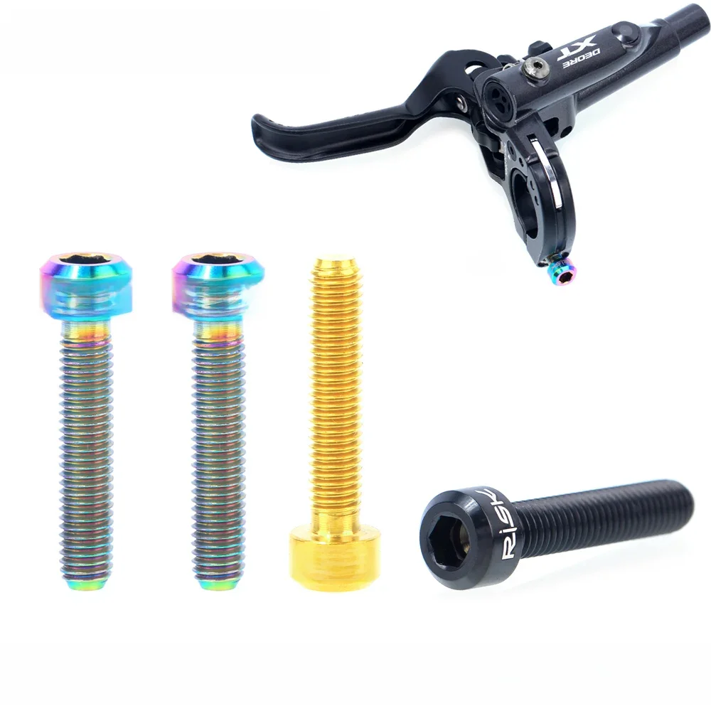 AliExpress RISK 2pcs Risk Titanium Alloy Bike Brake Lever Bolts Ultralight M5*25mm Bicycle Screws Extended for XT
