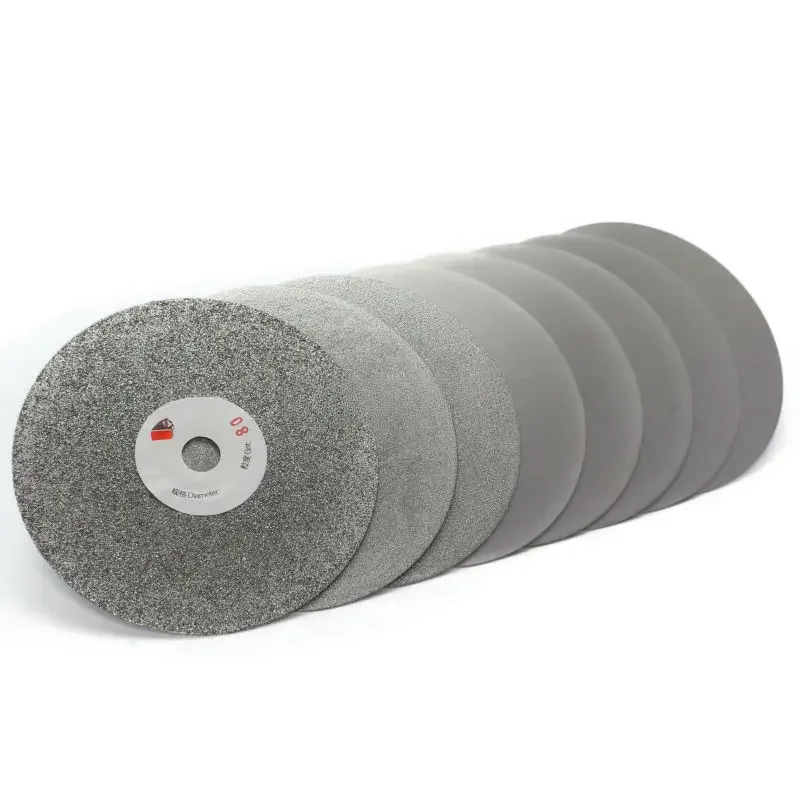 5 "cal 125mm Grit 60-3000 diamentowa tarcza szlifierska koło powlekane płaska tarcza Lapidary narzędzia kamień szlachetny biżuteria szklana — zdjęcie 2