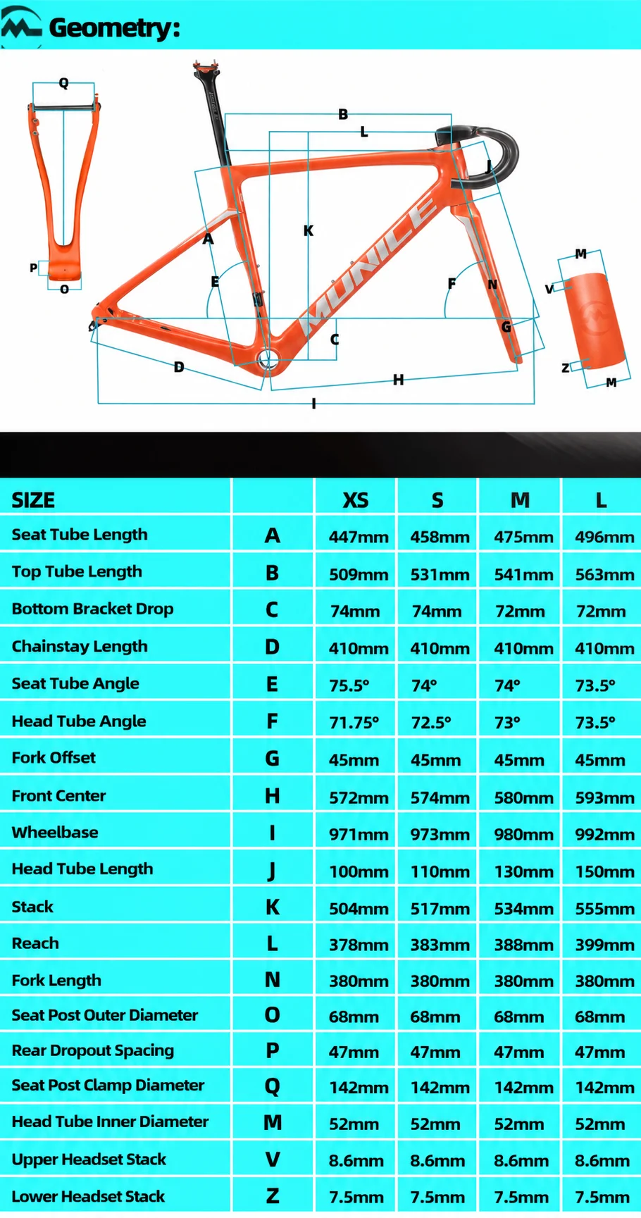 Munice R2 Carbonfaser-Rennradrahmen Versand aus Spanien Ultraleichter Allround-Carbon-Rennradrahmen Aerodynamischer EPS-geformter Carbonrahmen Scheibenbremse Max. 700*32C AERO T47 Fahrradrahmen Vollständig interne Kabelführung Lenker DI2 Mechanisch 2 Jahre Garantie – Detail 3