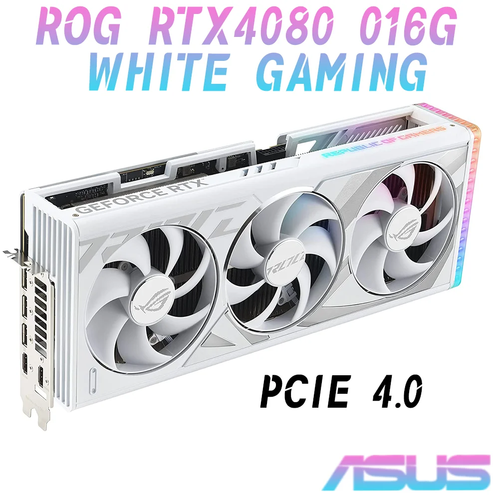 Asus Nieuwe Rog Strix Rtx 4080 O16G Wit Gaming Grafische Kaart GDDR6X 16Gb Video Kaarten Gpu Nvidia RTX4080 PCIE4.0 oc Modus 2655 Mhz