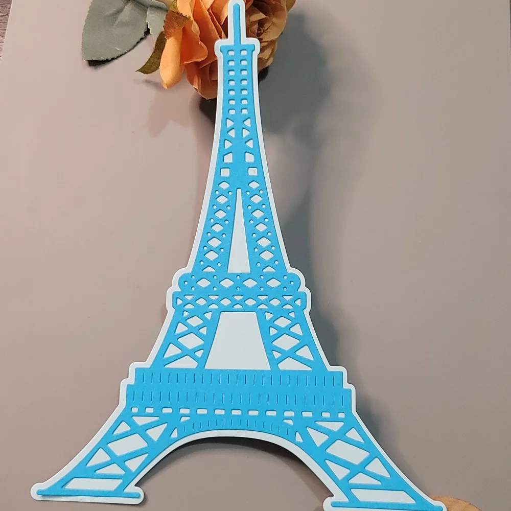 New Eiffel Tower Metal Cutting Dies Scrapbook Embossing Building Craft Die Cut Album Paper Card Making Tool Blade Punch Stencils