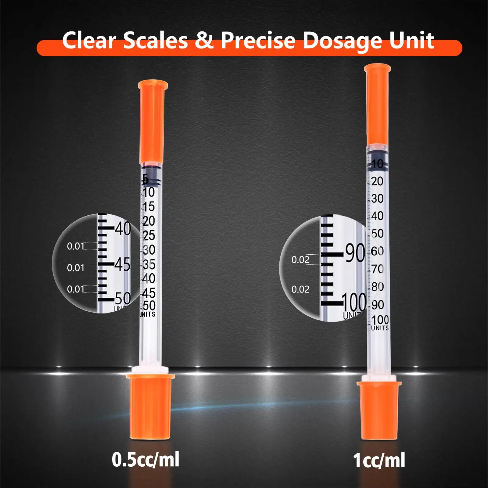 1 مللي 29 جرام 1/2 "حقنة يمكن التخلص منها حقنة أمان معقمة لجرعات الأنسولين الحيوانية الدقيقة #5