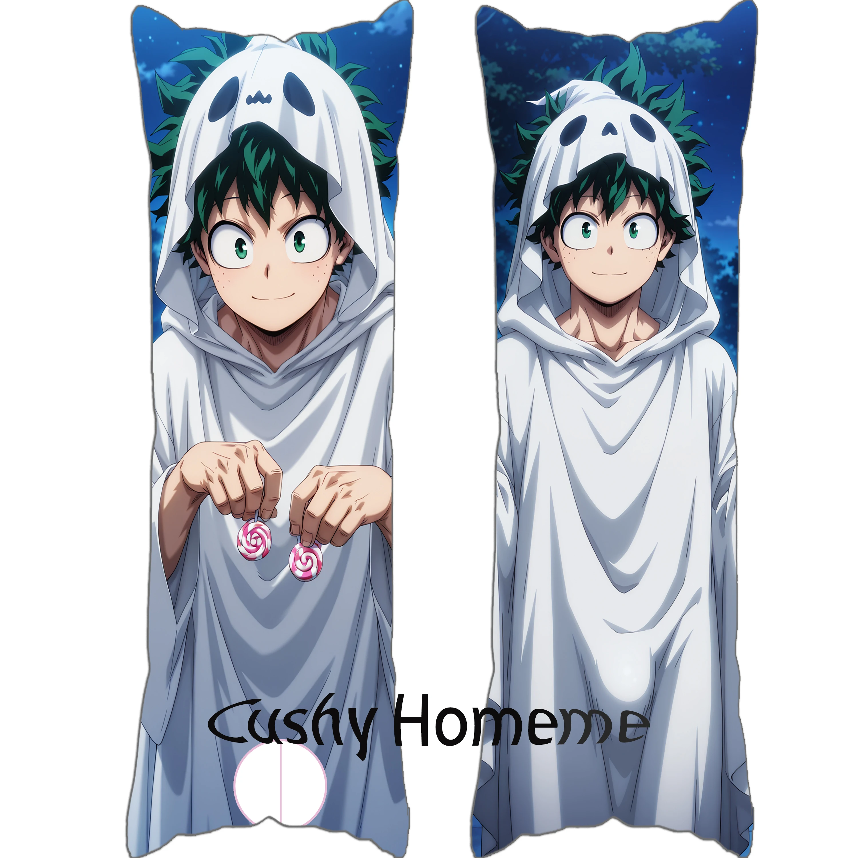 

Наволочка для дакимакуры 2WT 50x150см - Изуку Мидория, двусторонняя, R18+, аниме-подушка с изображением вайфу для отаку, подарок для взрослых