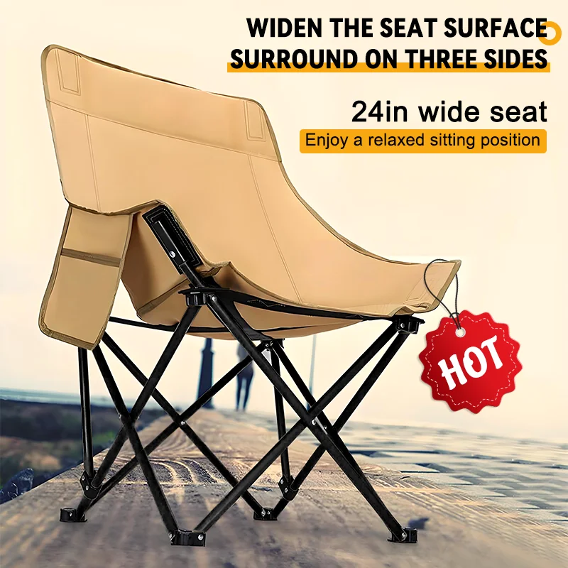 

Outdoor Portable Folding Chair, Moon Chair, Camping Chair, Car Portable Leisure Chair, Folding Fishing Chair