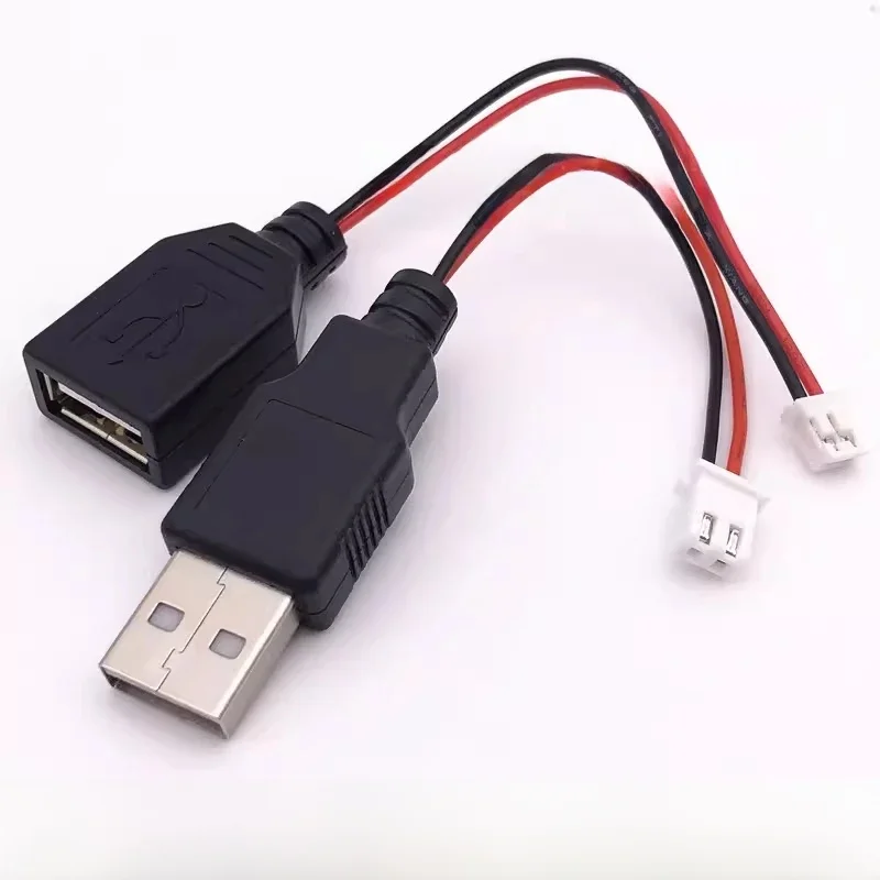 Câble de terminal USB vers XH2.54/PH2.0, ligne de transfert d'alimentation à 2 cœurs, prise USB mâle/femelle, longueur 300mm, 30cm, 1PC