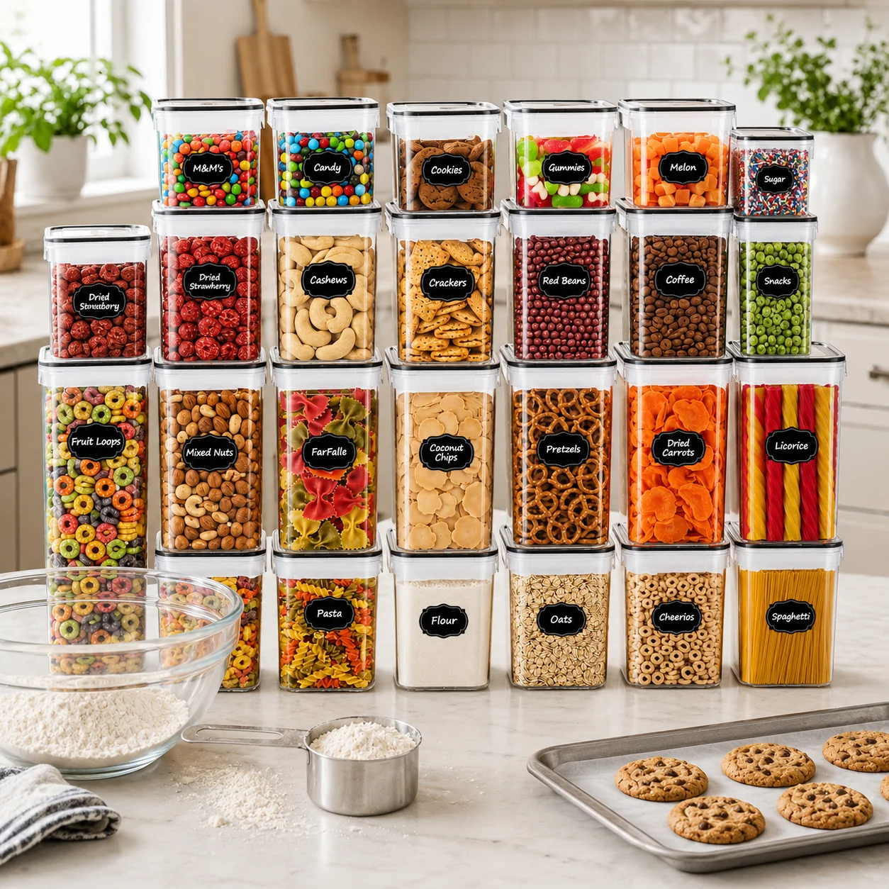 24-PCS Airtight Food Storage C - Food Storage Labels ulasan dan harga