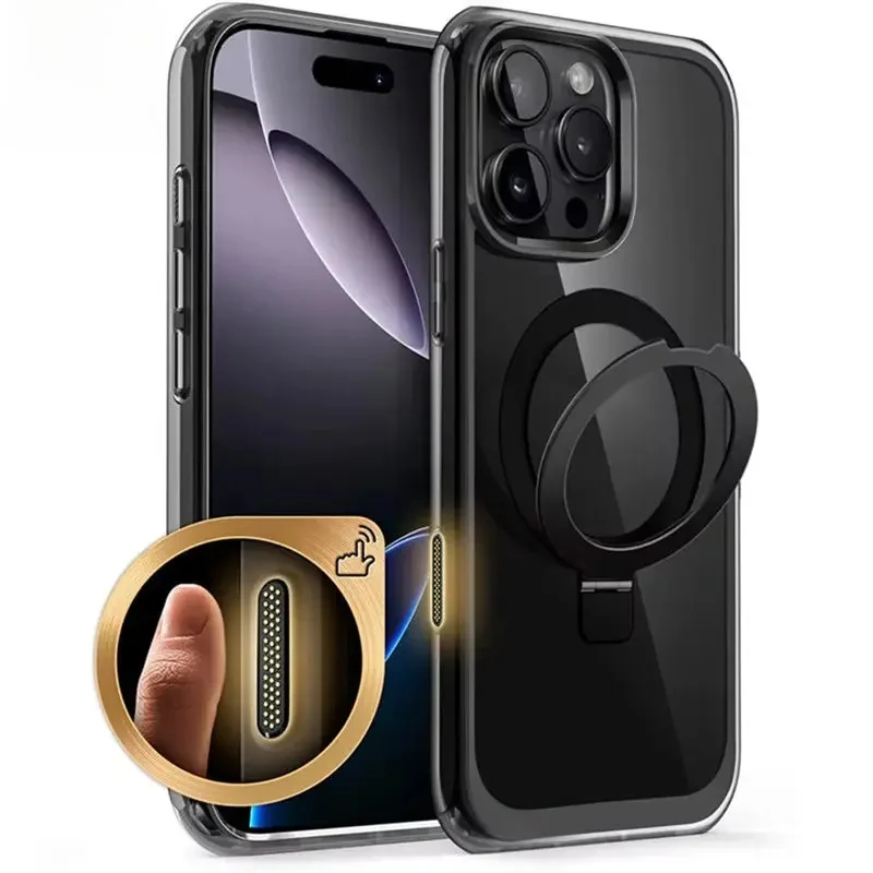 SUPCASE For iPhone 16 Pro Max Case z przyciskiem przechwytywania aparatu UB Mag Stand Series Slim Clear Magnetic Phone Case — zdjęcie produktu 7