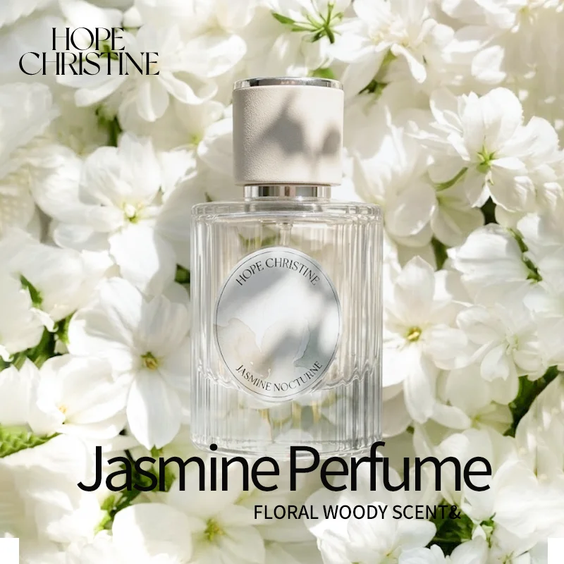 Perfume HOPE CHRISTINE Jasmine para Mujer, Fragancia Floral Blanca Natural, EDP de Larga Duración, Spray Floral Fresco y Elegante para Dama
