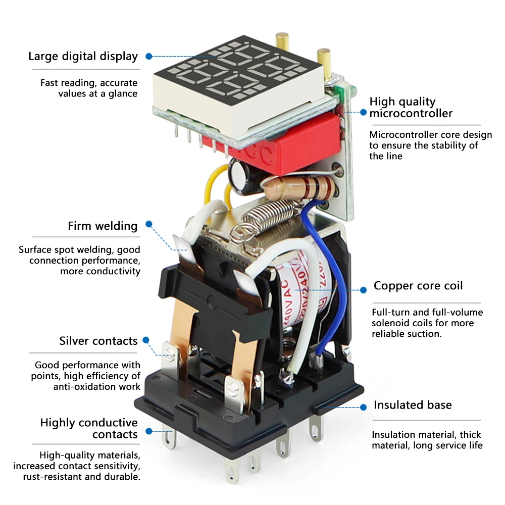 H3Y-2-SX Power-on Delay Rotary Knob 0.1S-99H Time Relay  DC12V 24V AC110V-220V Relays Power Supply Accessories