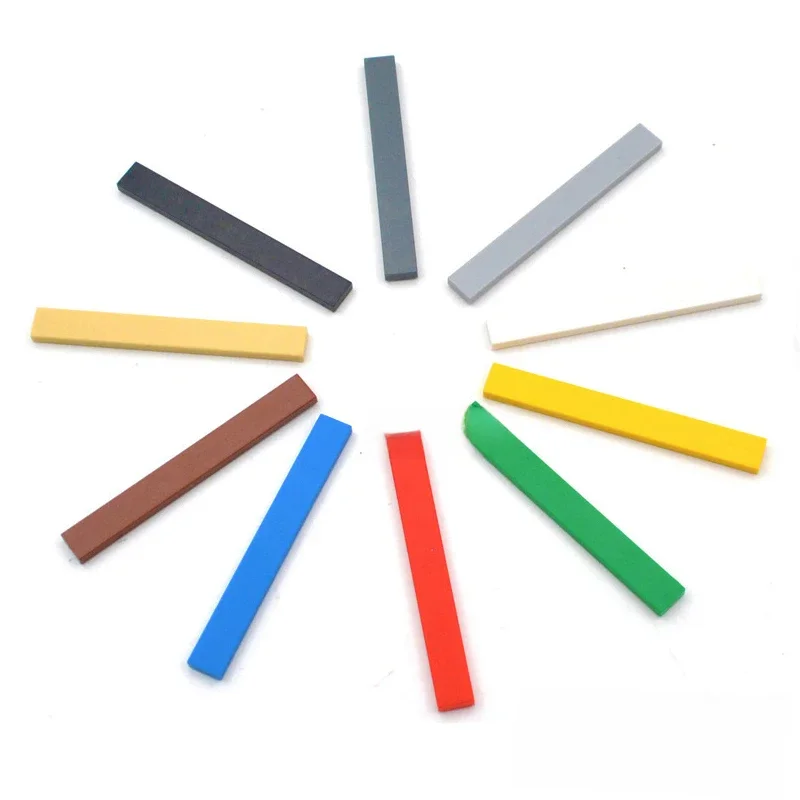 Blocs de construction pour enfants, 25 pièces, briques lisses, 1x8, 10 couleurs, jouets éducatifs créatifs, taille Compatible avec 4162