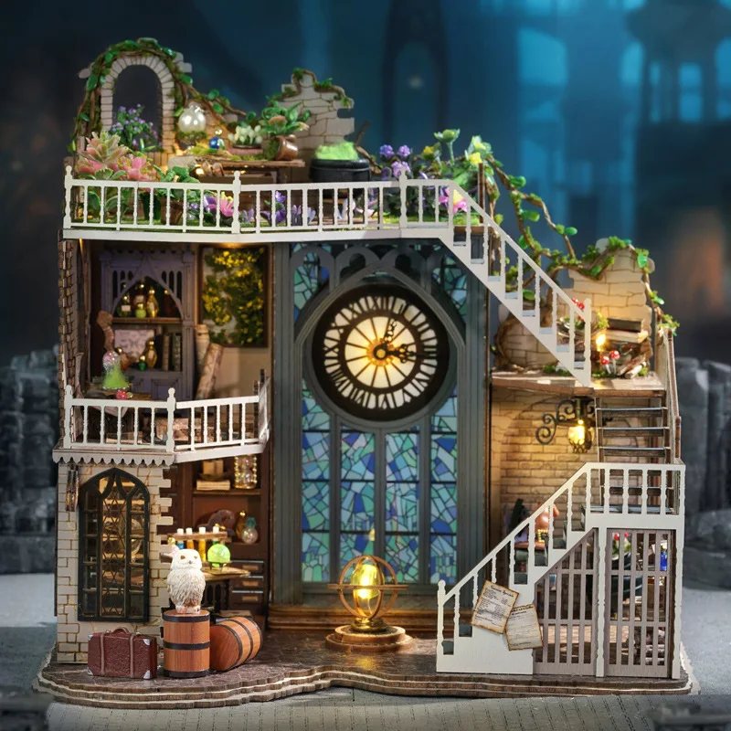 

3D DIY Wooden Doll Houses Magic House Casa Miniature Building Kits with Creative Room Decoration Furniture Puzzle Toy Gift