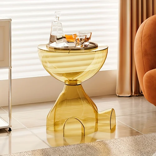 Mesa de centro acrílica, sofá cama, mesa auxiliar, mesa de centro transparente creativa para sala de estar, accesorios para el hogar, decoración del hogar