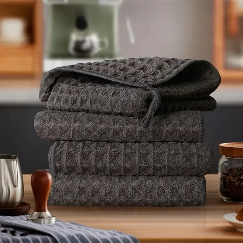 Barista chiffon de nettoyage serviette pour café Bar cuisine maison Super absorbant microfibre chiffon de nettoyage serviettes Machine à café nettoyant