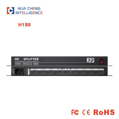 Distributore video splitter 4K 1x8 HD Convertitore 1 ingresso 8 uscite per PS4 Xbox Camera Laptop a monitor TV multi-display