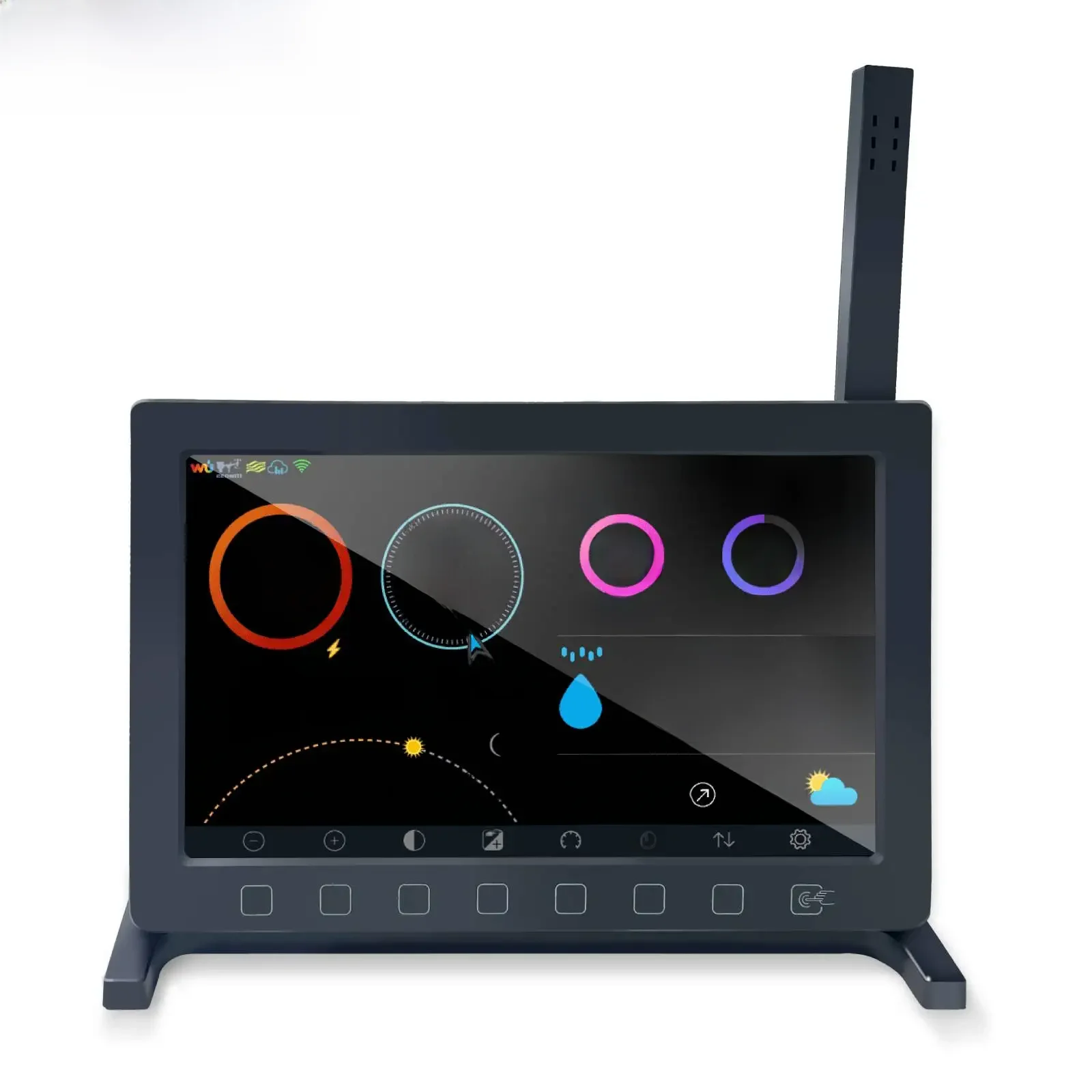 Ecowitt Hp2560_c 7 ''Tft Wi-Fi Weerstation Console, Meertalige Ondersteuning, Compatibel Met Ecowitt-Sensoren - afbeelding 2