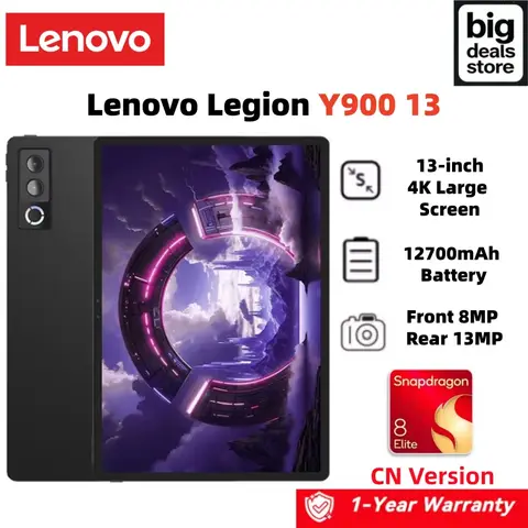 Lenovo Legion Y900 13 Snapdragon 8 Elite 13" 4K Display 13MP 12700mAh Battery  68W Dolby Vision  Atmos Android Pad