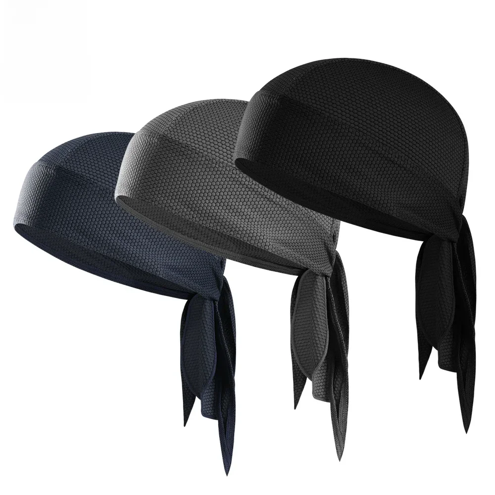 AliExpress JIUSUYI Durag Du-Rag Headwear Head Wrap Skull Cap Doo Do Rag Bandana Sports Beanies Hat Women Men Headscarf Cycling Pirate Caps Summer