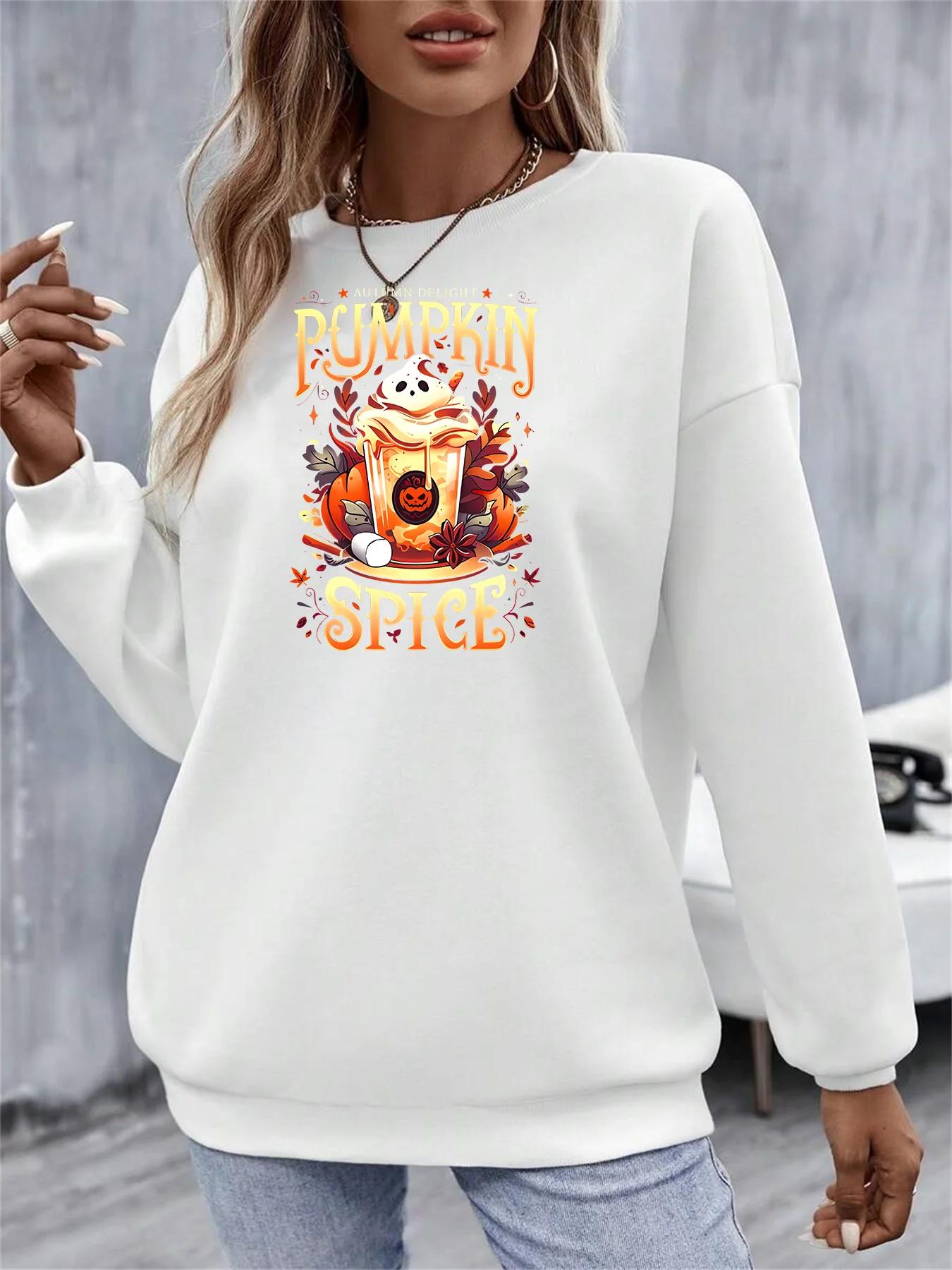 2024 Autumn Winter Happy Hhalloween Autumn Delight pumpkin Spice Hiphop Fashion Funny Sports Hoodies